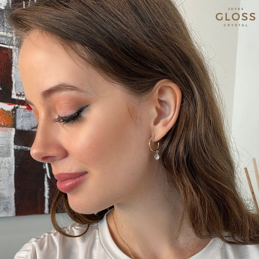 Aros Ultravioleta Circón - Joyas Gloss Crystal