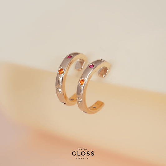 Aros Universo Oro - Joyas Gloss Crystal