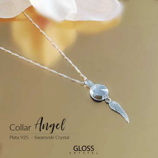 Collar Angel Cristal Genuino - Joyas Gloss Crystal