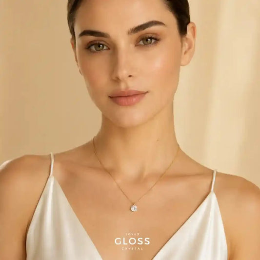Collar Punto Luz Oro Shimmer - Joyas Gloss Crystal