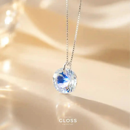 Collar Punto Luz Plata Shimmer - Joyas Gloss Crystal