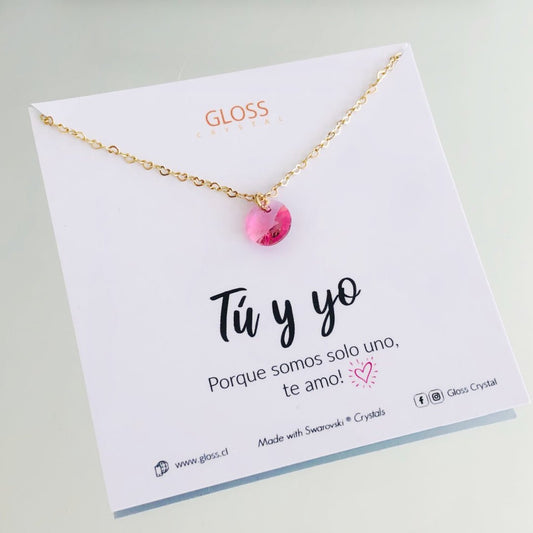 Collar Tú y Yo Oro - Joyas Gloss Crystal
