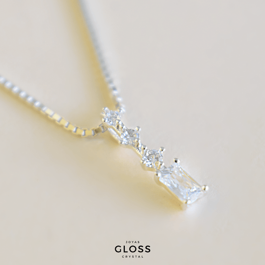 Collar Vesta Plata - Joyas Gloss Crystal