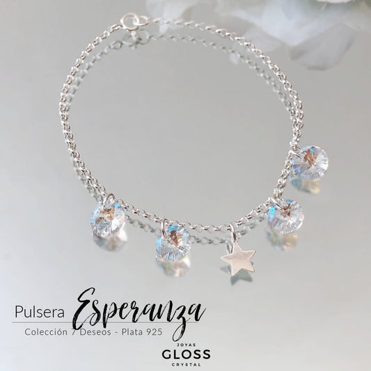 Pulsera Esperanza Cristal Genuino - Joyas Gloss Crystal