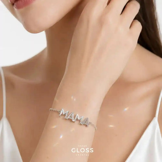 Pulsera Plata 925 Mamá Circones - Joyas Gloss Crystal