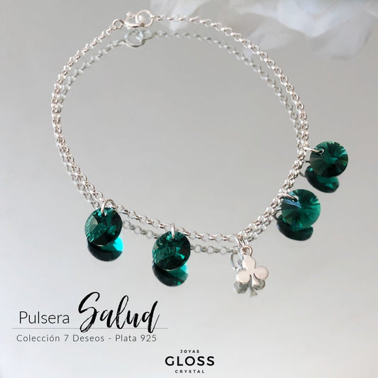Pulsera Salud Cristal Genuino - Joyas Gloss Crystal