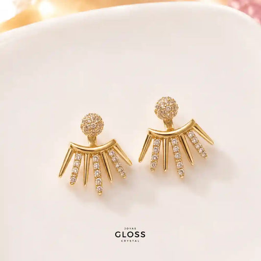 Aros Amanecer Baño de Oro 18k