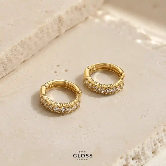 Aros Argolla Divina Baño de Oro 18K
