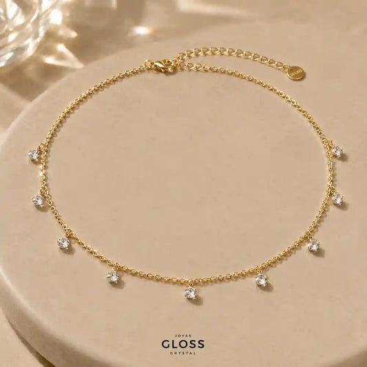 Collar Choker Galaxy Baño de Oro 18k
