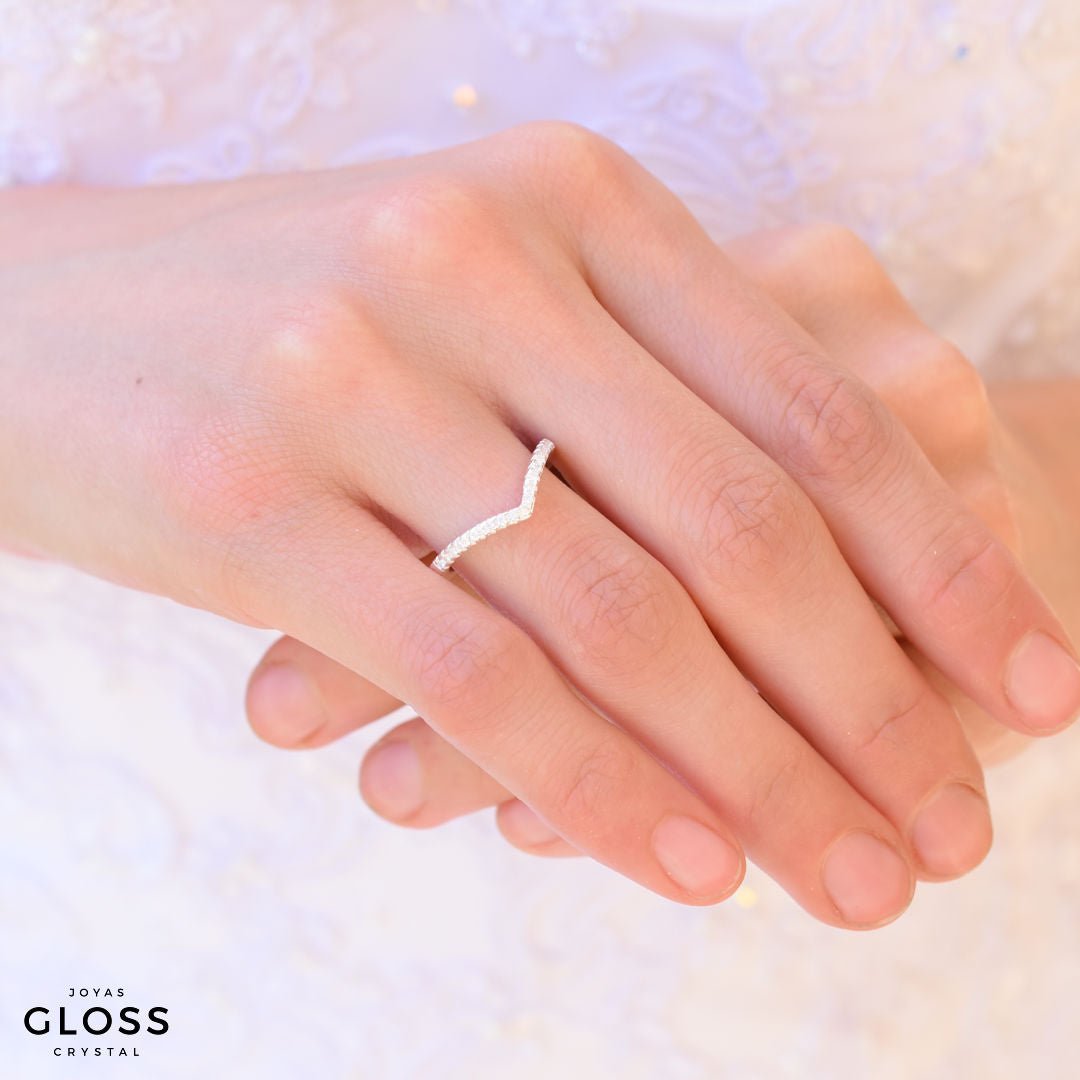 Anillo Alianza Griega Plata - Joyas Gloss Crystal