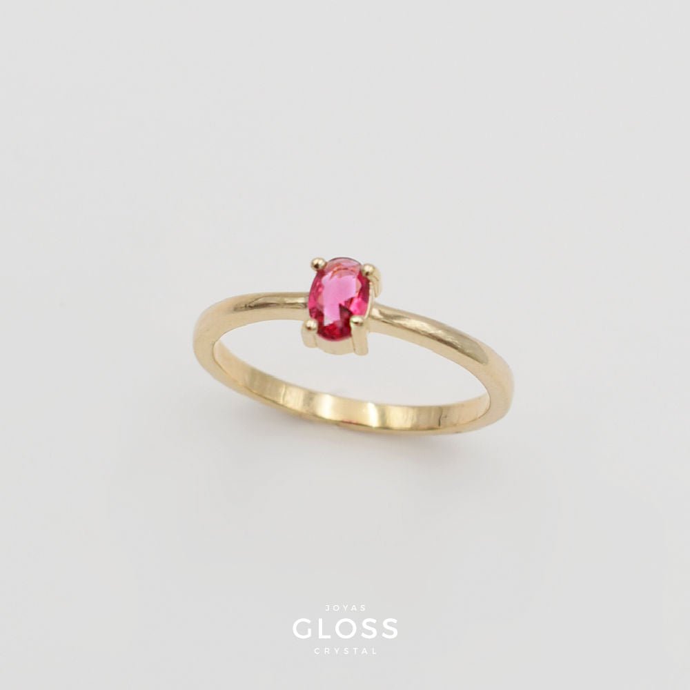 Anillo Cherry Candy Oro - Joyas Gloss Crystal