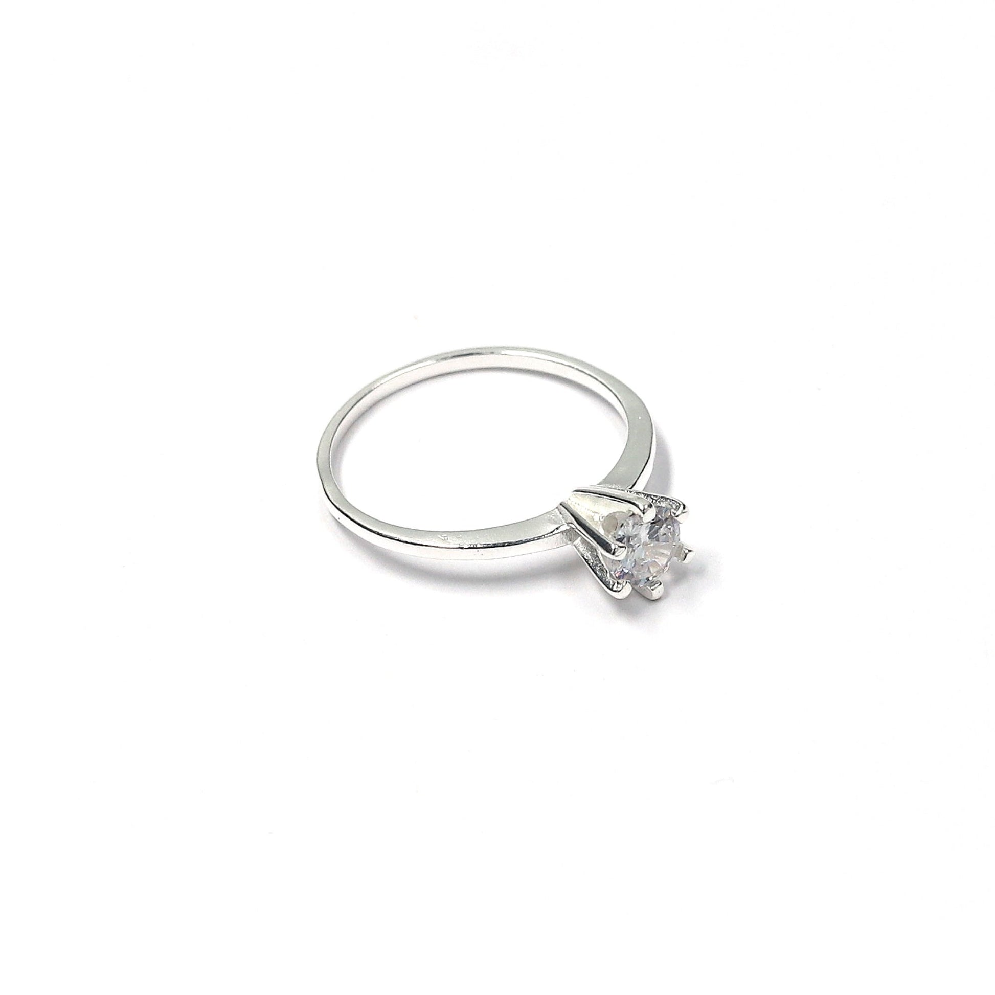 Anillo Compromiso Plata Circón - Joyas Gloss Crystal