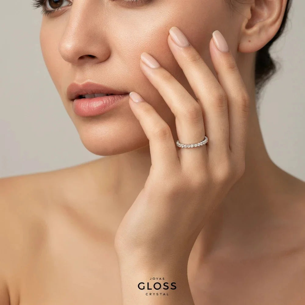 Anillo Imperial Circones Plata 925 - Joyas Gloss Crystal