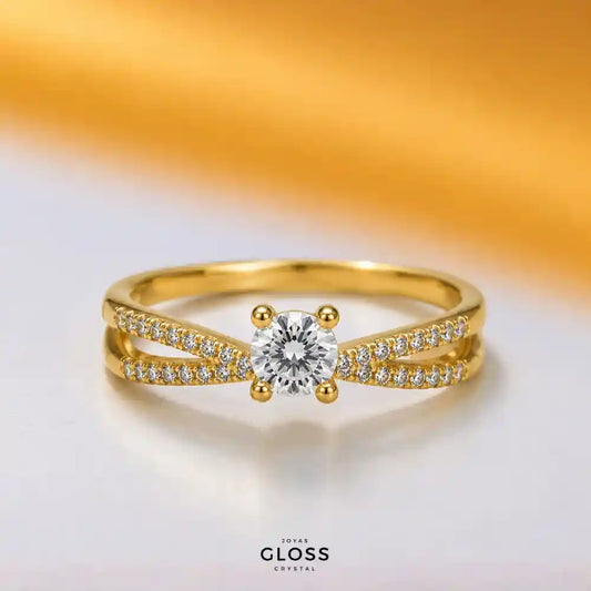 Anillo Unión Compromiso Baño de Oro 18k