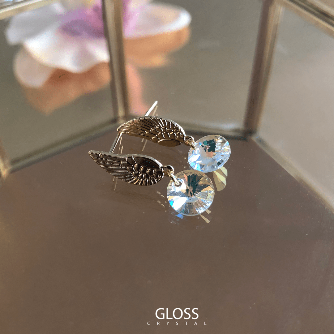 Aros Alitas Cristales Genuinos - Joyas Gloss Crystal