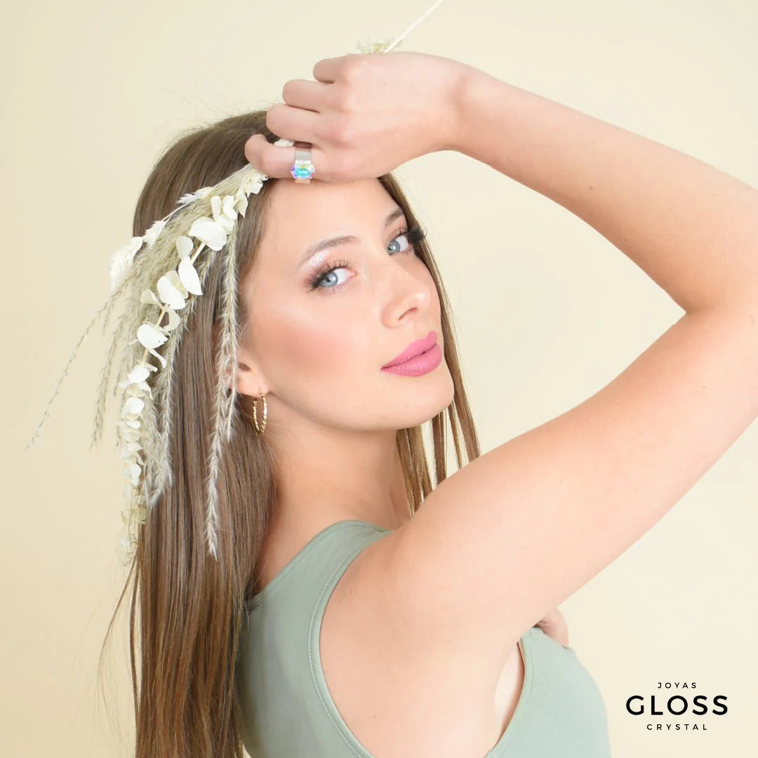 Aros Argolla Torcida Oro - Joyas Gloss Crystal