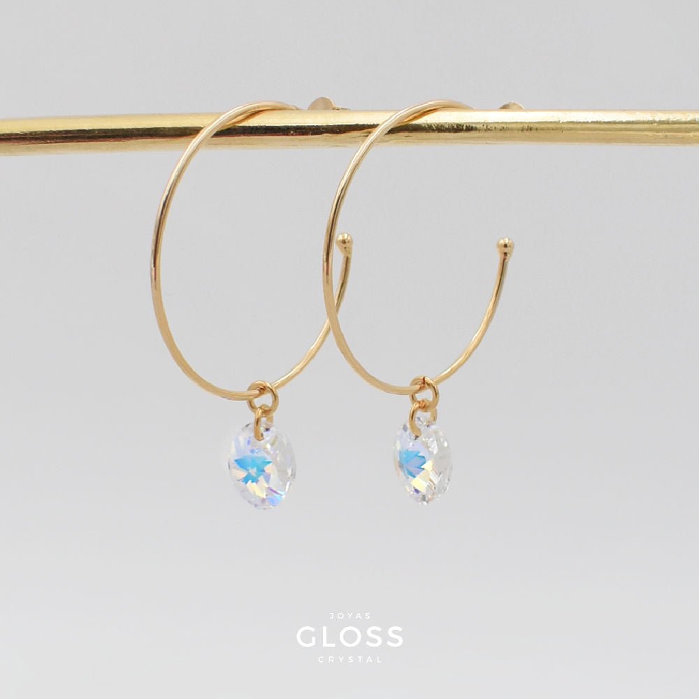 Aros Argollas Magno Oro - Joyas Gloss Crystal