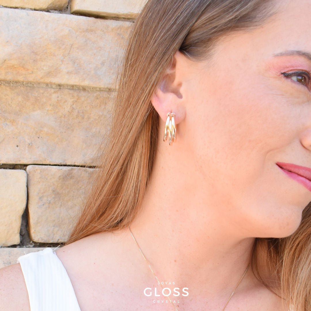Aros Argollas Olimpo - Joyas Gloss Crystal