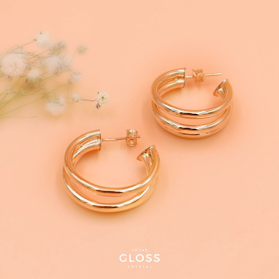 Aros Argollas Olimpo - Joyas Gloss Crystal