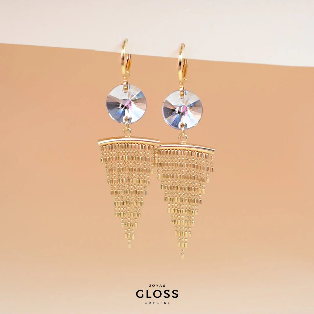 Aros Atenea Baño de Oro - Joyas Gloss Crystal