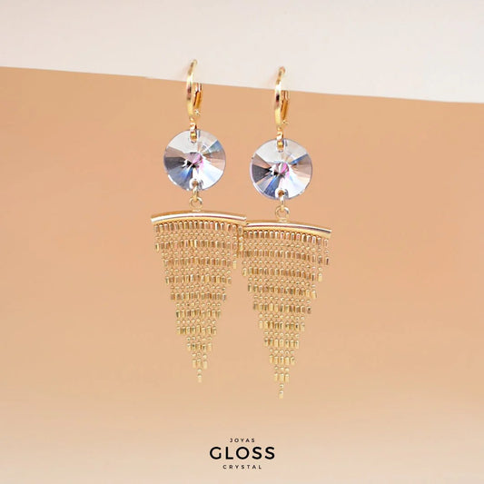 Aros Atenea Baño de Oro - Joyas Gloss Crystal
