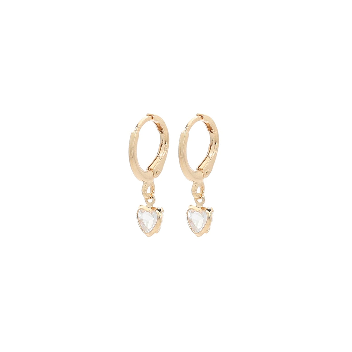 Aros Aura Corazón Oro - Joyas Gloss Crystal