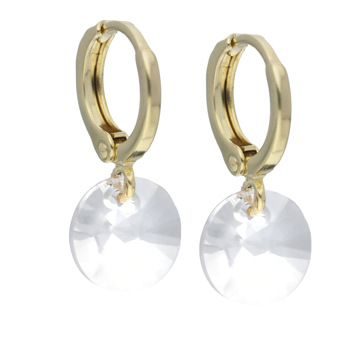 Aros Aura Crystal Oro Cristal Genuino - Joyas Gloss Crystal