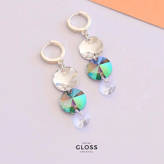 Aros Cloe Plata - Joyas Gloss Crystal