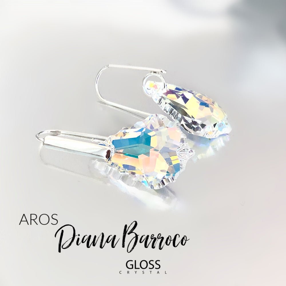 Aros Diana Barroco Cristal Genuino - Joyas Gloss Crystal