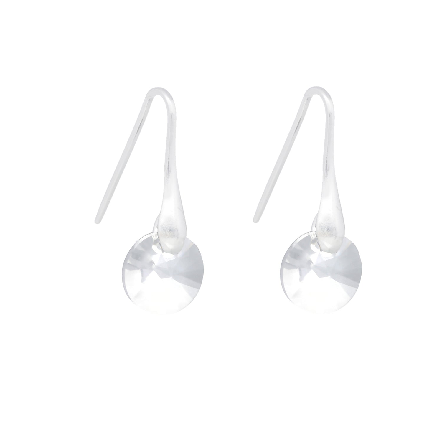 Aros Lux Crystal Plata - Joyas Gloss Crystal