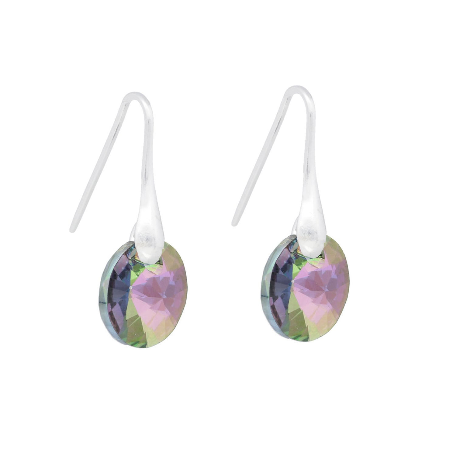 Aros Lux Paraiso Plata - Joyas Gloss Crystal