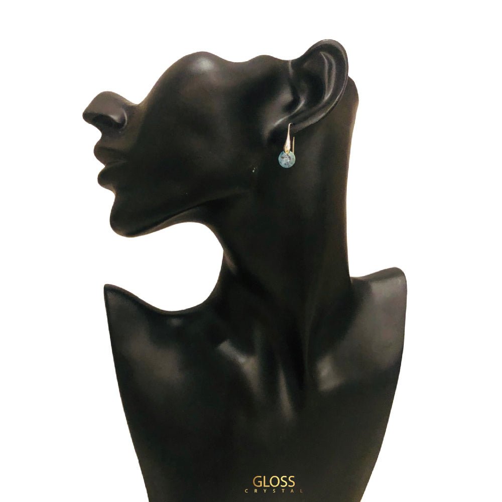 Aros Lux Shimer Plata - Joyas Gloss Crystal