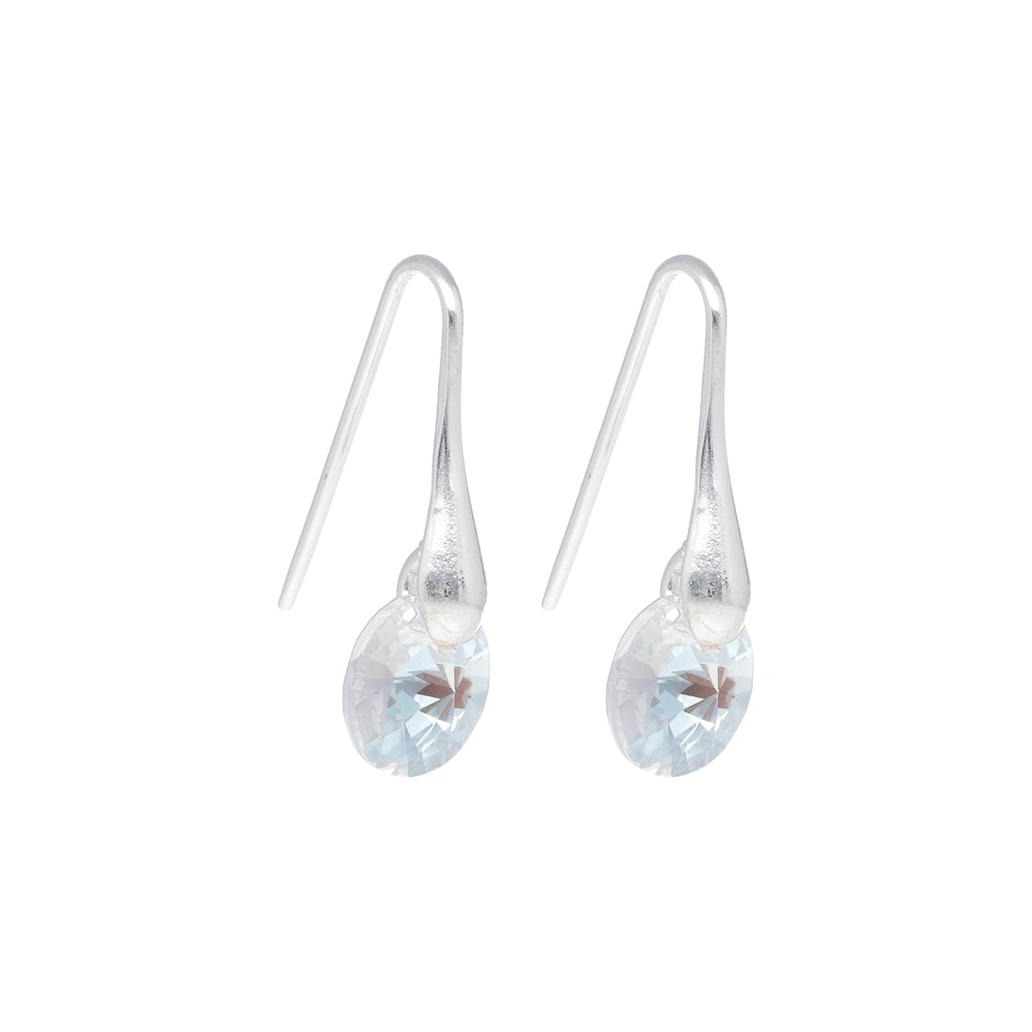 Aros Lux Shimer Plata - Joyas Gloss Crystal