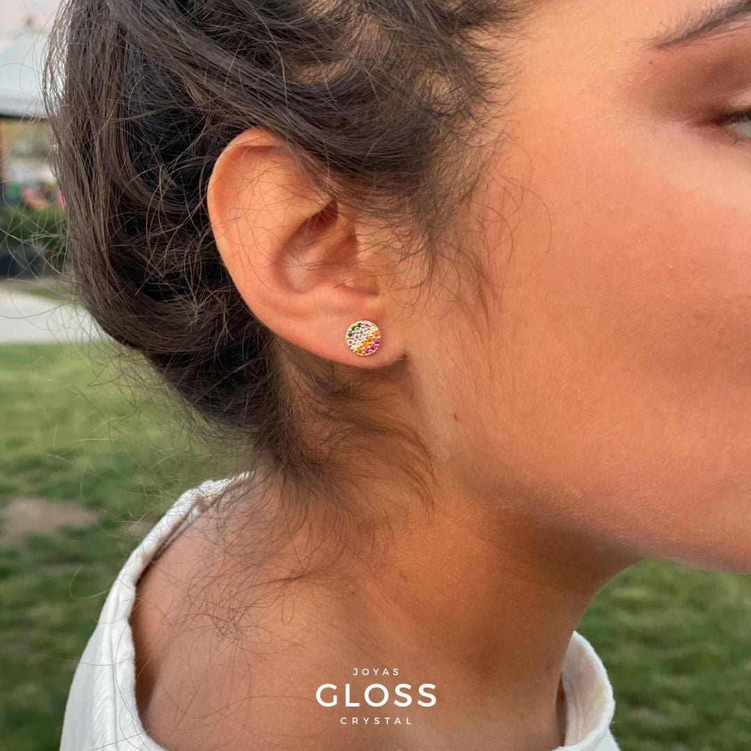 Aros Primavera Oro - Joyas Gloss Crystal