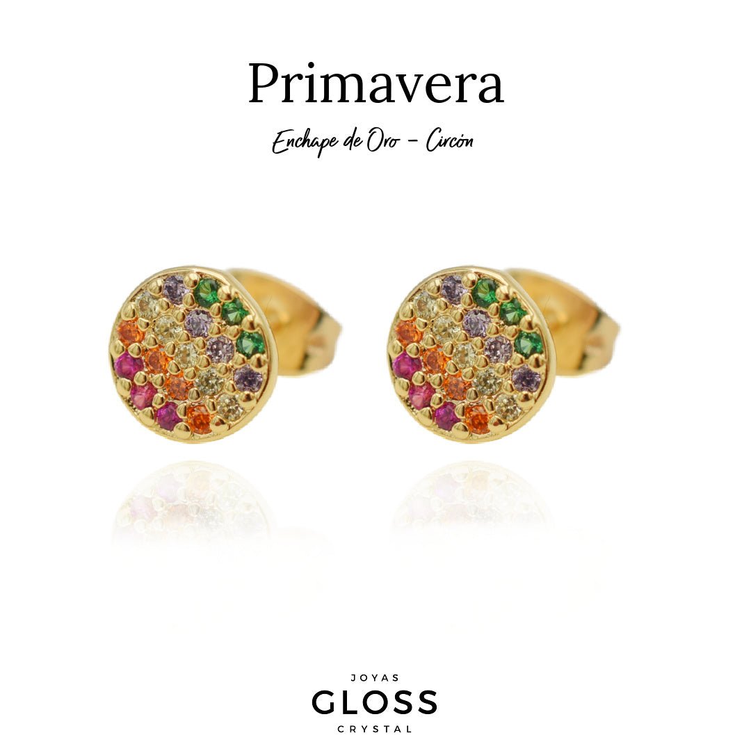 Aros Primavera Oro - Joyas Gloss Crystal