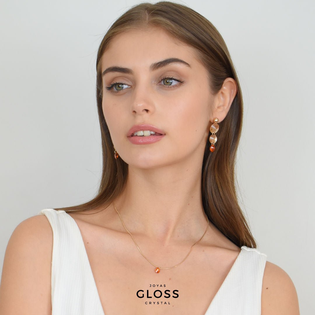 Aros SunShine Oro - Joyas Gloss Crystal