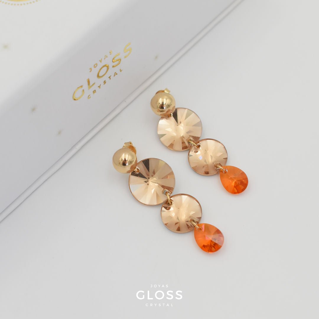Aros SunShine Oro - Joyas Gloss Crystal