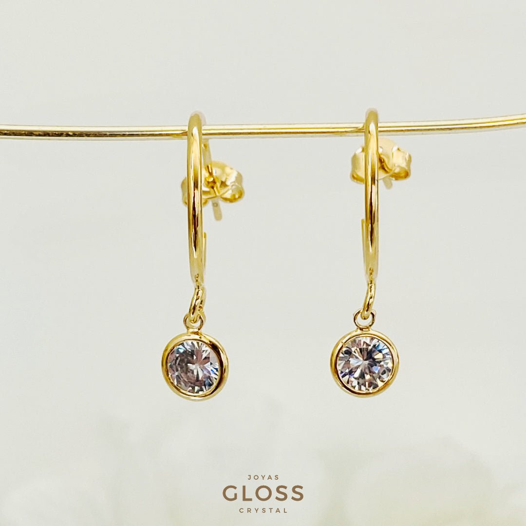 Aros Ultravioleta Circón - Joyas Gloss Crystal