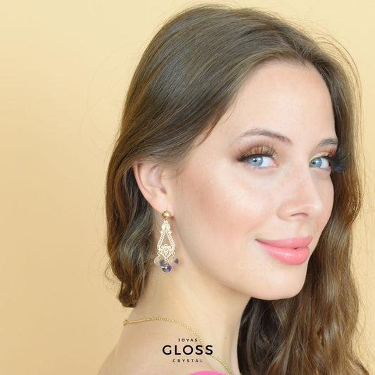 Aros Venus Cristales Swarovski - Joyas Gloss Crystal