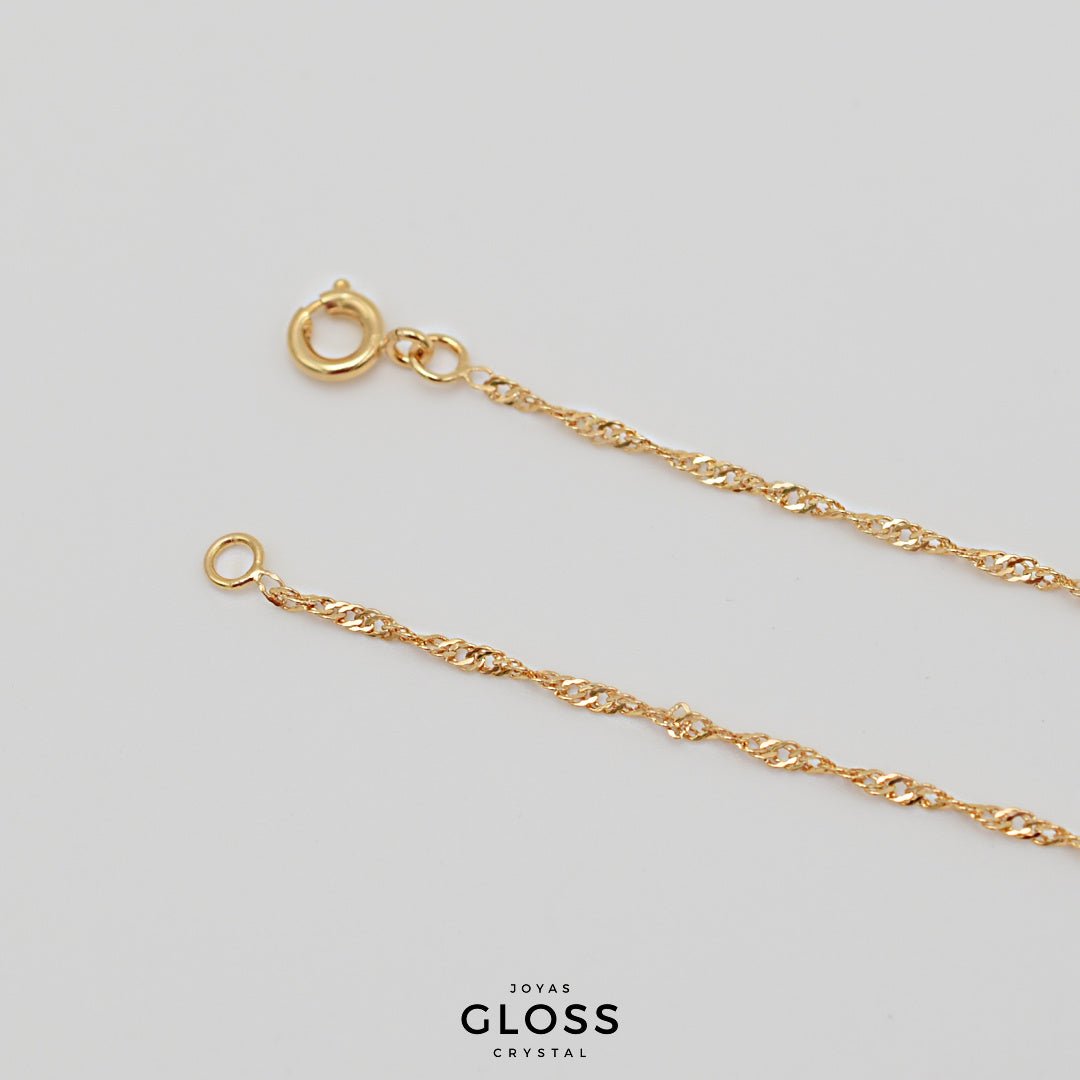 Cadena Singapur Oro - Joyas Gloss Crystal