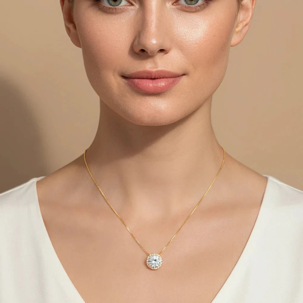 Collar Condesa Baño de Oro 18k - Joyas Gloss Crystal