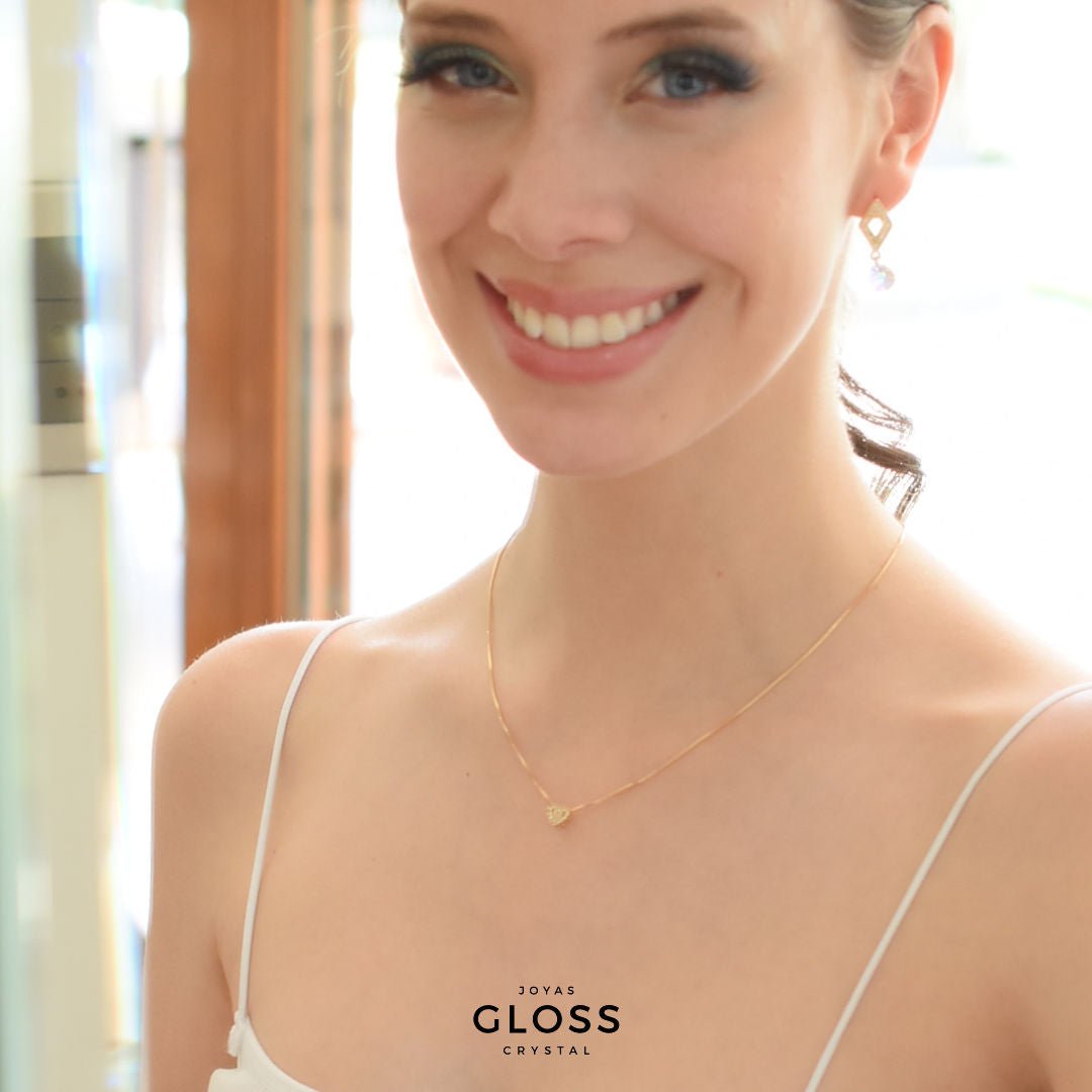 Collar Corazón Pave - Joyas Gloss Crystal