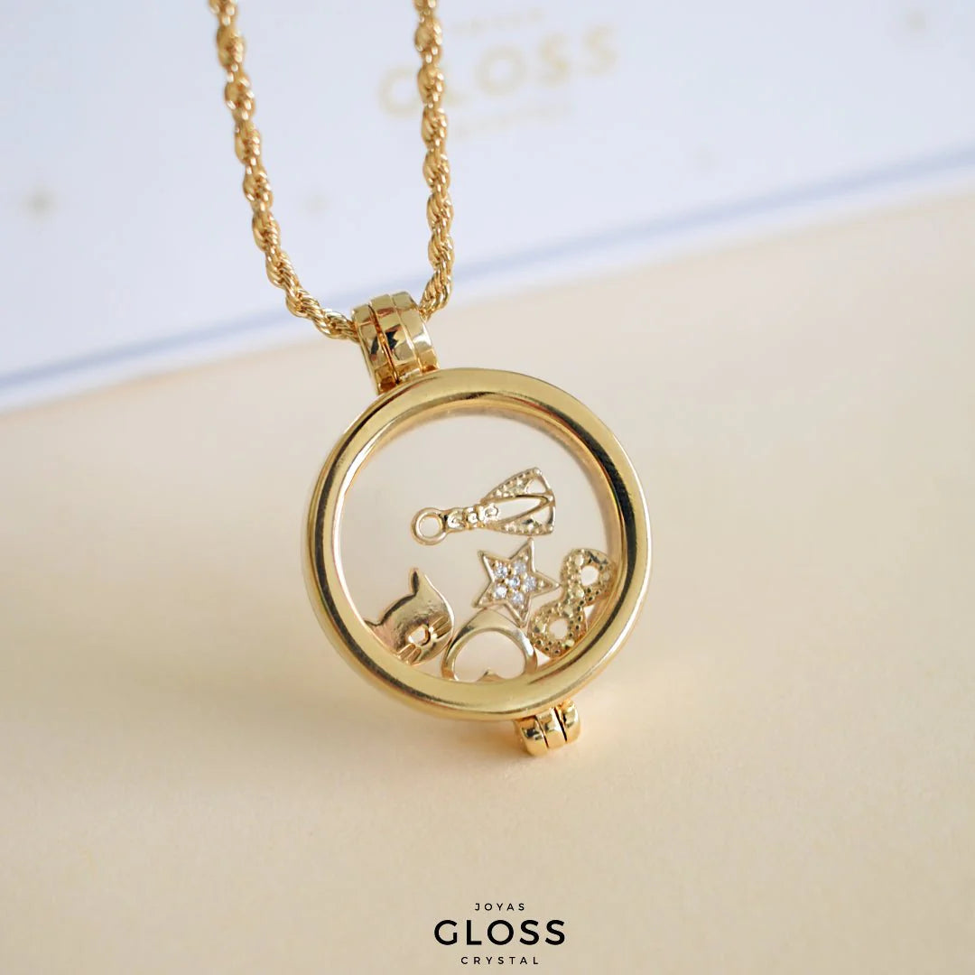 Collar Cuenta tu Historia Oro 18k - Joyas Gloss Crystal
