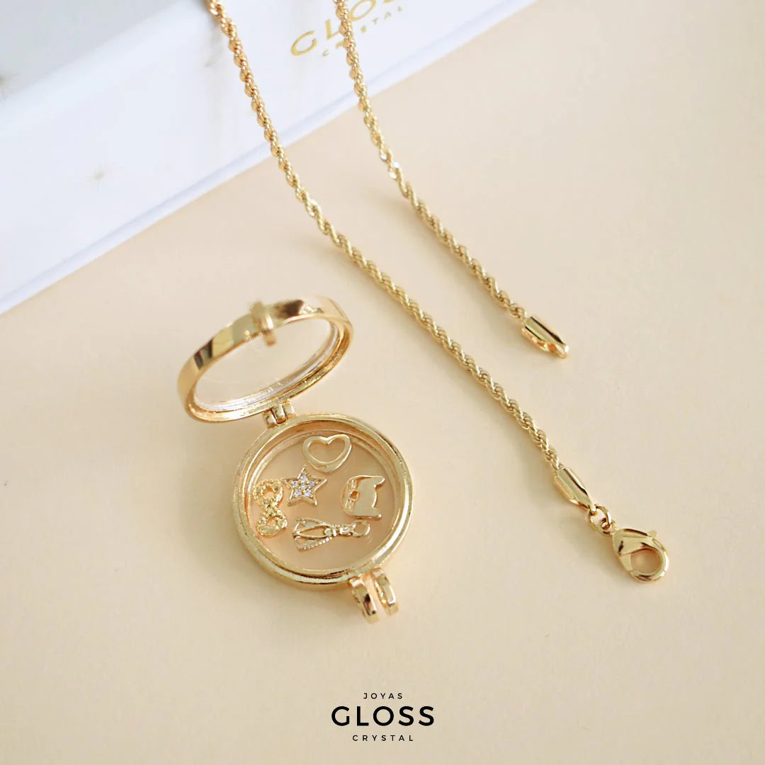 Collar Cuenta tu Historia Oro 18k - Joyas Gloss Crystal