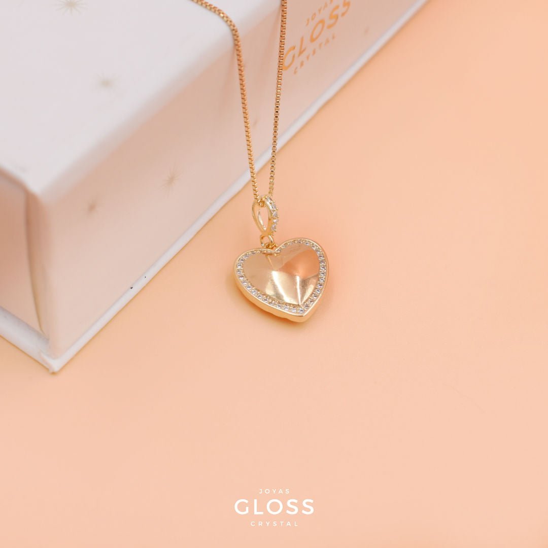 Collar Detente Diamante Oro - Joyas Gloss Crystal