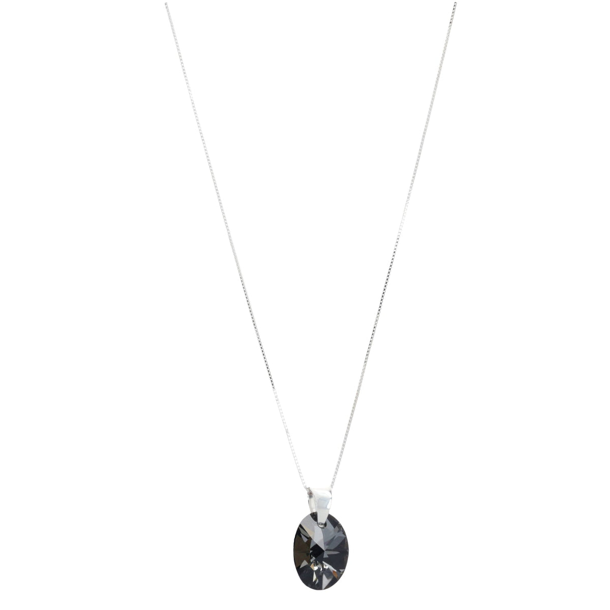 Collar Diana Negro Cristal Genuino - Joyas Gloss Crystal