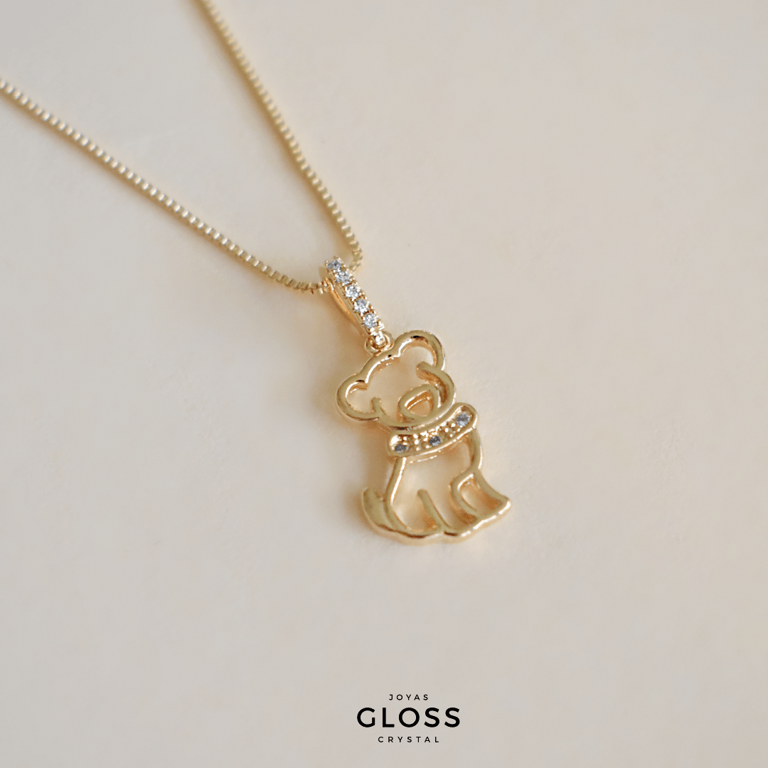 Collar DogLover Enchape Oro - Joyas Gloss Crystal