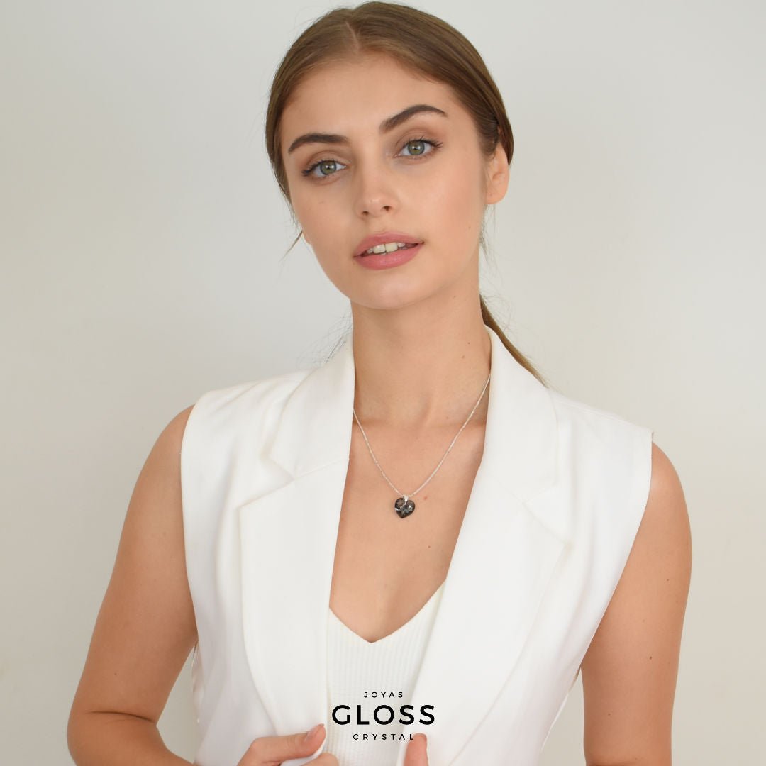 Collar Enamorados Plata - Joyas Gloss Crystal