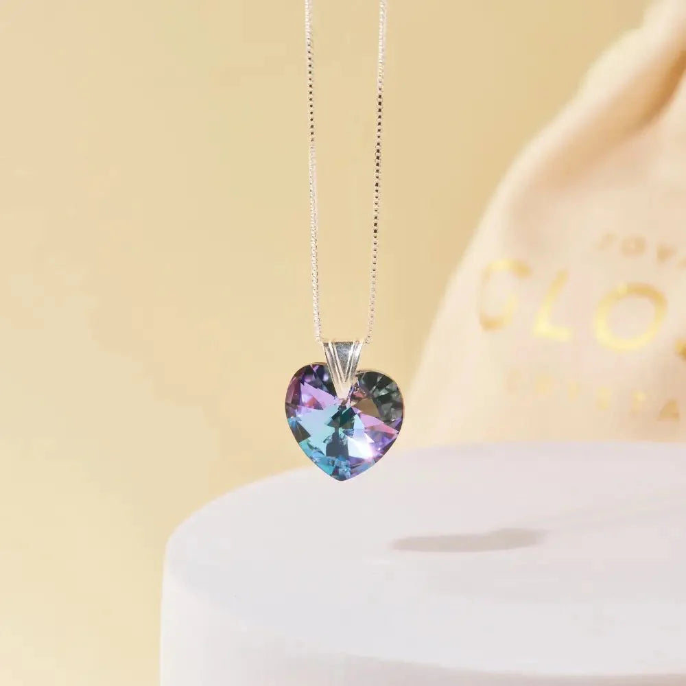 Collar Enamorados Vitrail Light Plata - Joyas Gloss Crystal