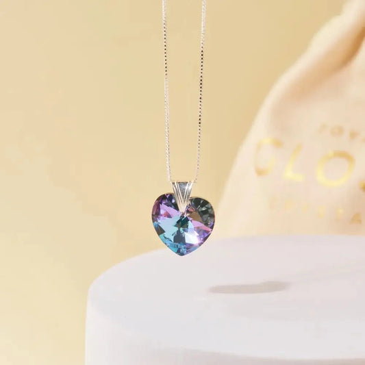 Collar Enamorados Vitrail Light Plata - Joyas Gloss Crystal